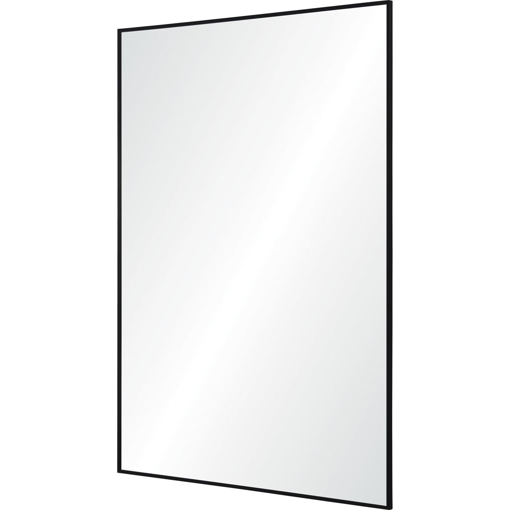 Raizel 40" Tall Rectangle Wall Mirror, Black - Angle Image - MT2345