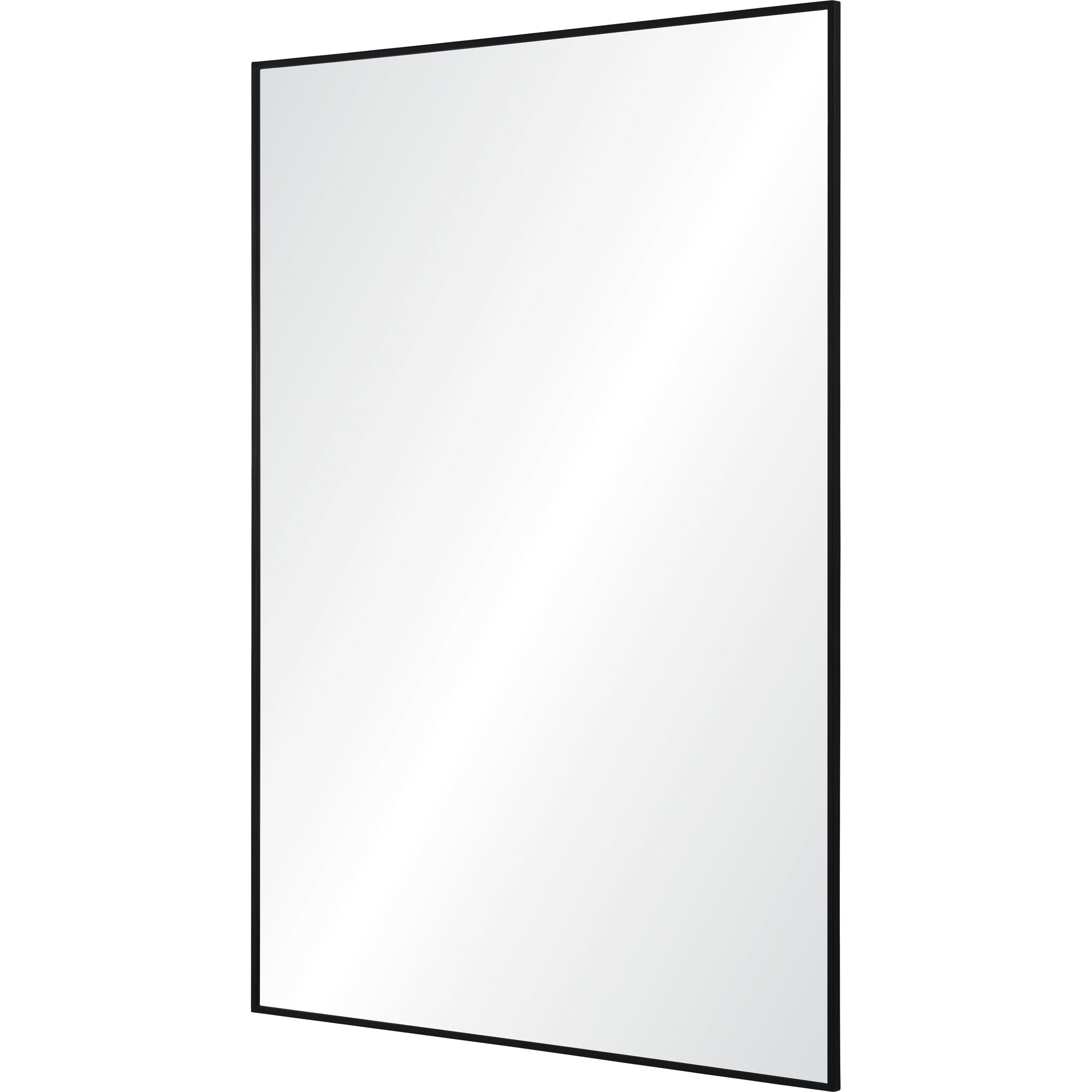 Raizel 40" Tall Rectangle Wall Mirror, Black - Angle Image - MT2345