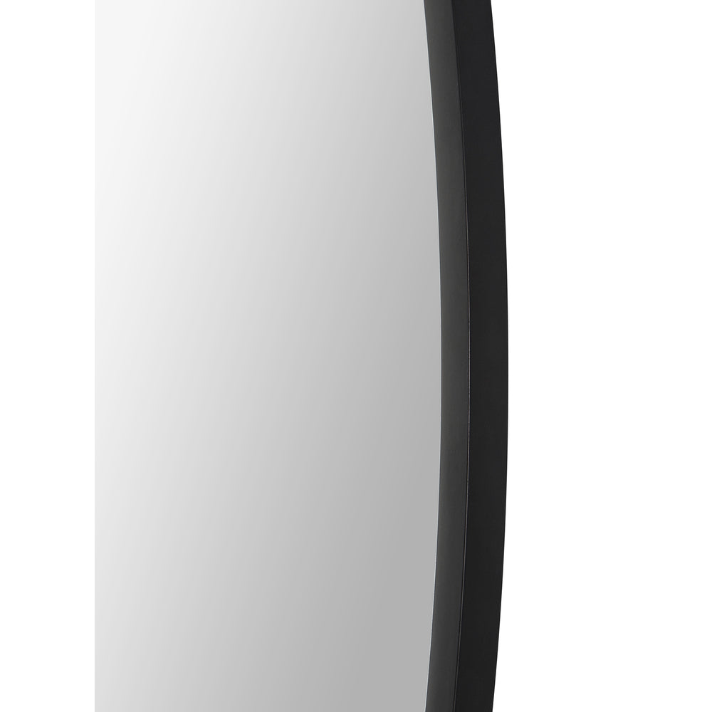 Rayden 38.5" Tall Round Wall Mirror, Black - Detail Image - MT2463