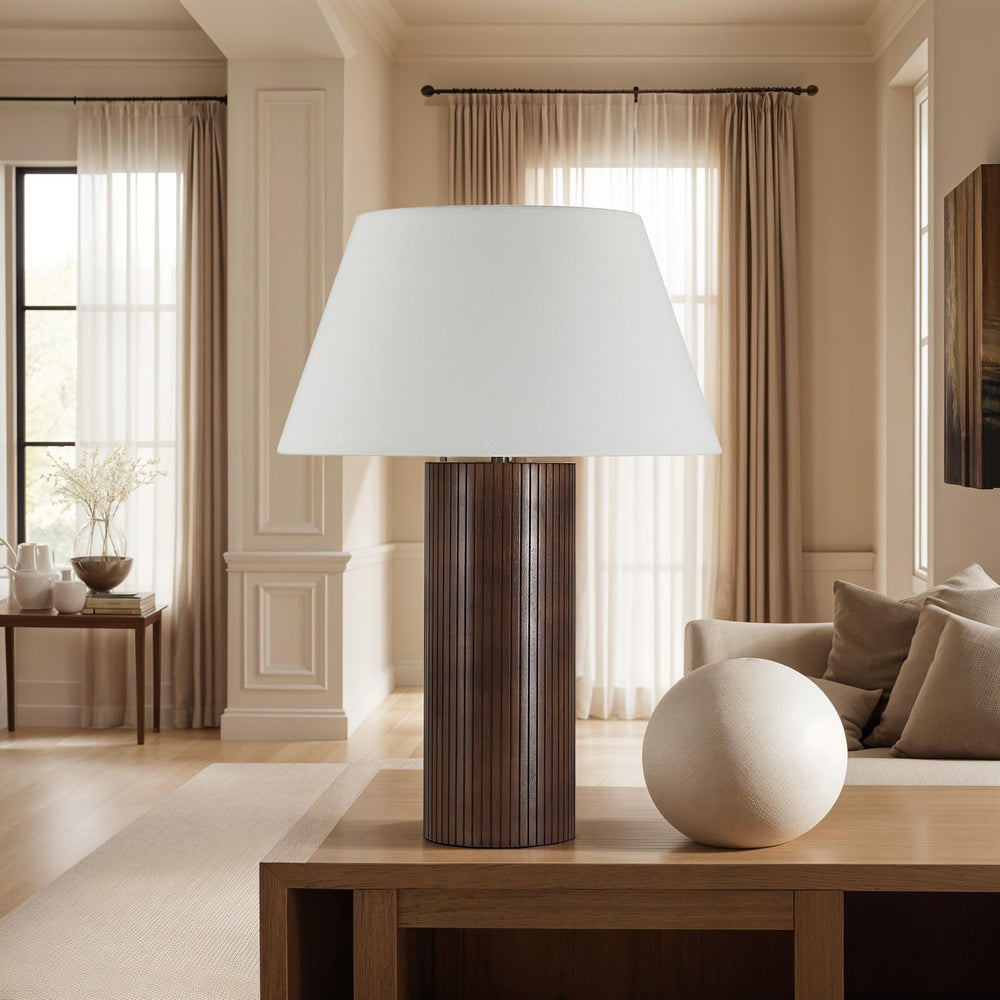 Sanya 26" Height Table Lamp, Brown - Lifestyle Image - LPT1299