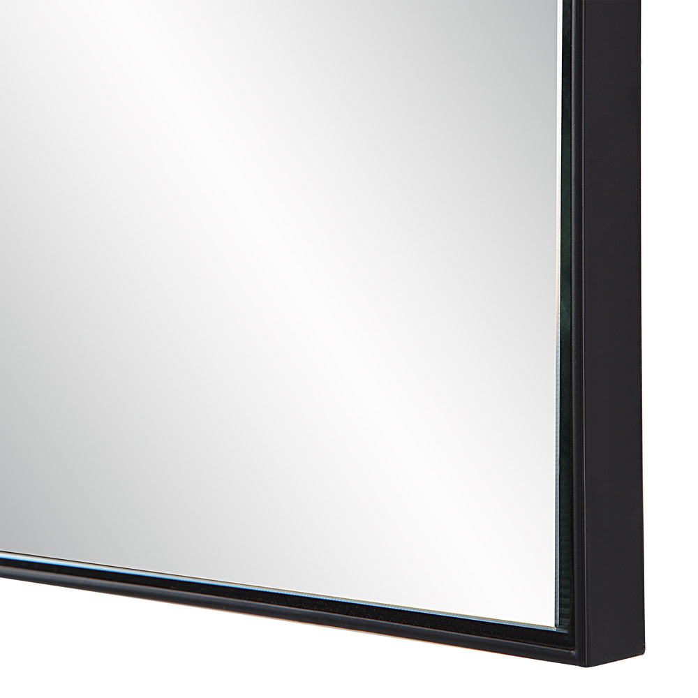 Titel 36" Tall Rectangular Mirror, Matte Black - Detail Image - MT2633