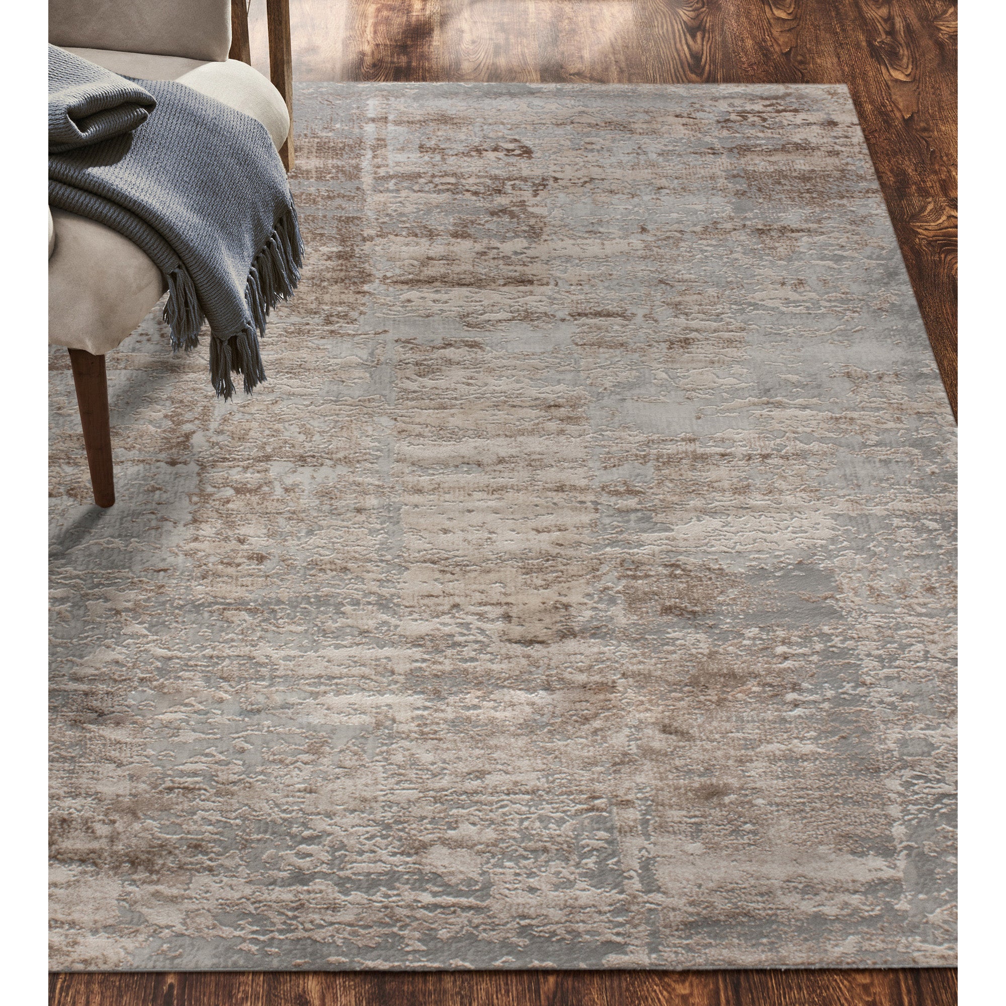 Ariella 11'10 x 15'1 Power loomed Indoor Rug, Grey - Lifestyle Image - RARI-45112-1215