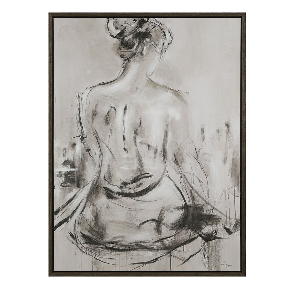 Evelyne 48" H x 36" W Canvas Art, White - Main Image - OL2184