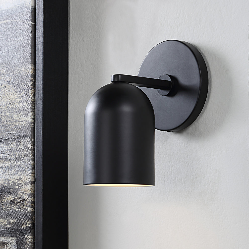 Valonia 8.25" Length Wall Sconce, BLACK - Lifestyle Image - WS153