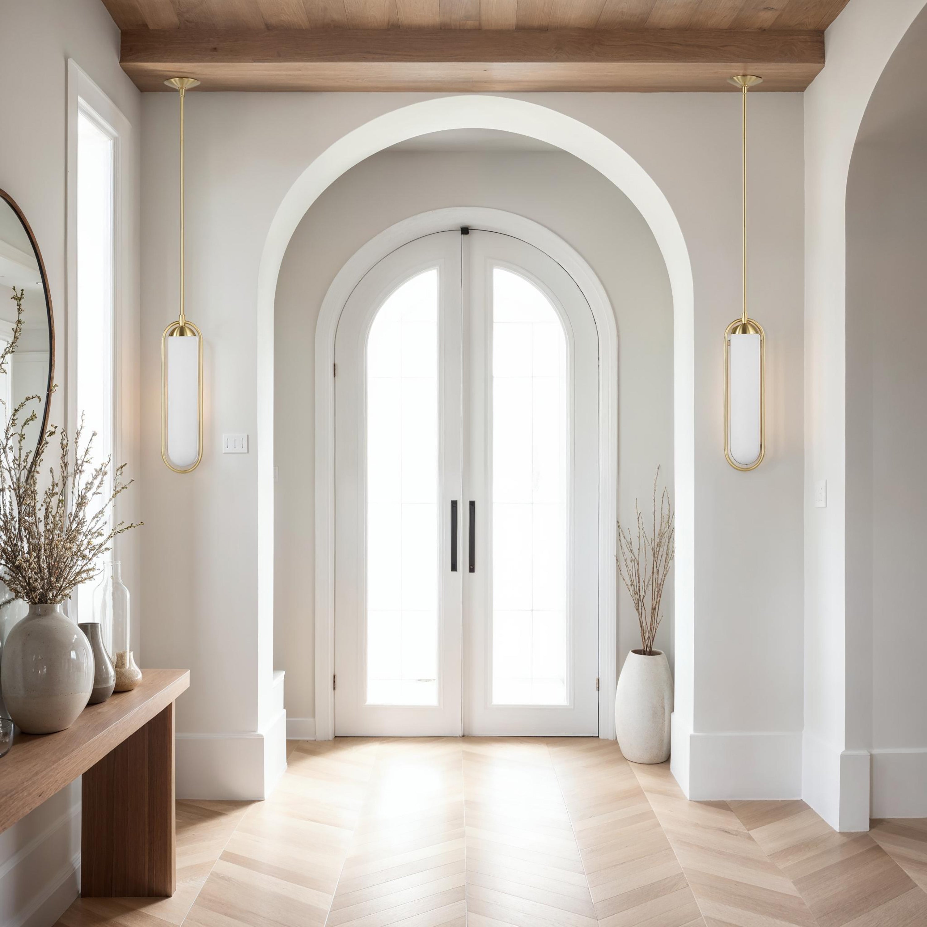 Thurles 83.5" Height Ceiling Fixture, Milk White - Lifestyle Image - LPC4489