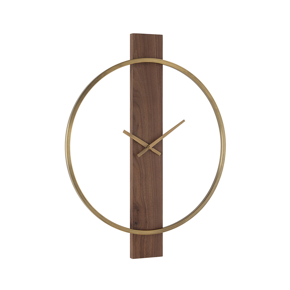 Avigail Wall Clock, Antique Brushed Brass - Angle Image - CL254