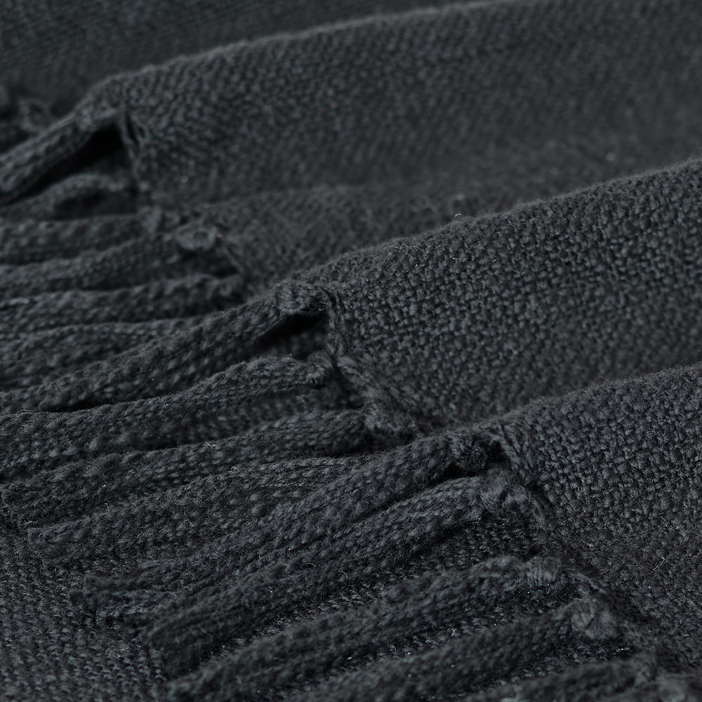 Carnelia 70X50 Throw, Black - Detail Image - THR1018