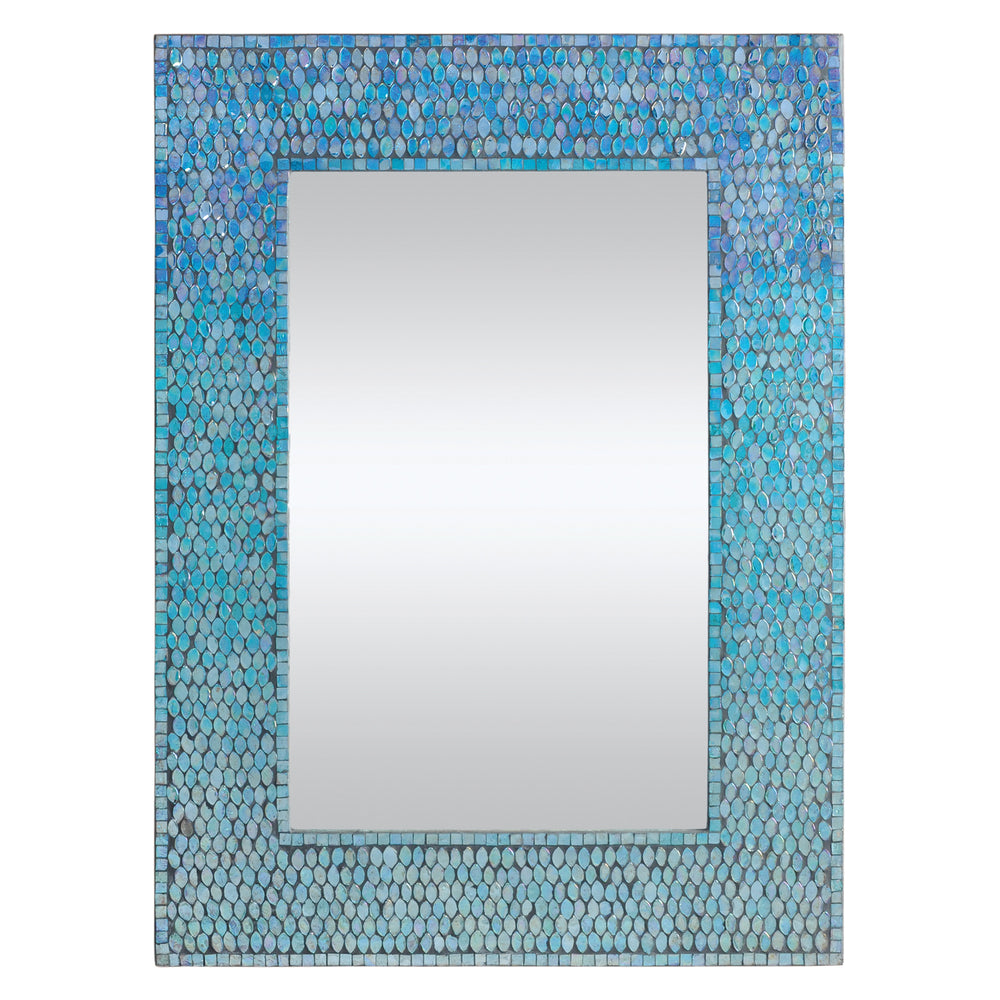 Catarina 23" Tall Rectangle Wall Mirror, Blue - Main Image - MT1450