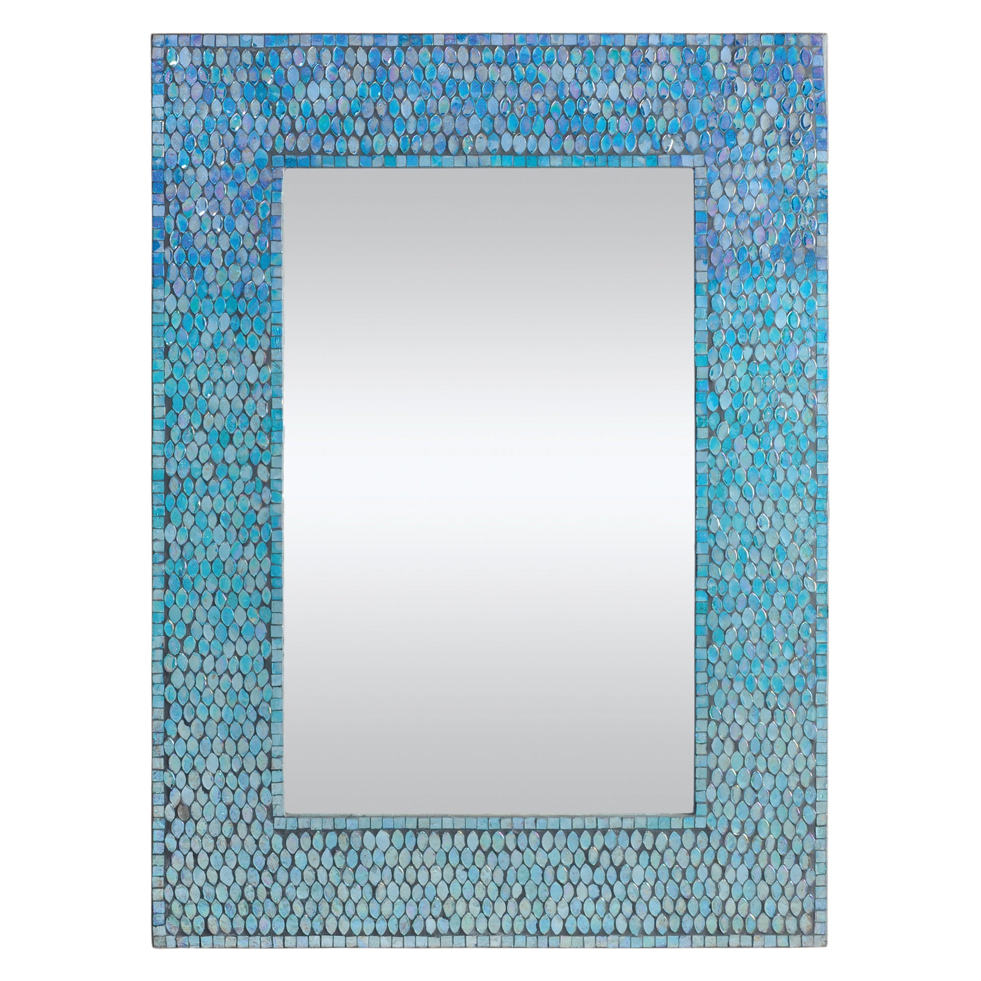 Catarina 23" Tall Rectangle Wall Mirror, Blue - Main Image - MT1450
