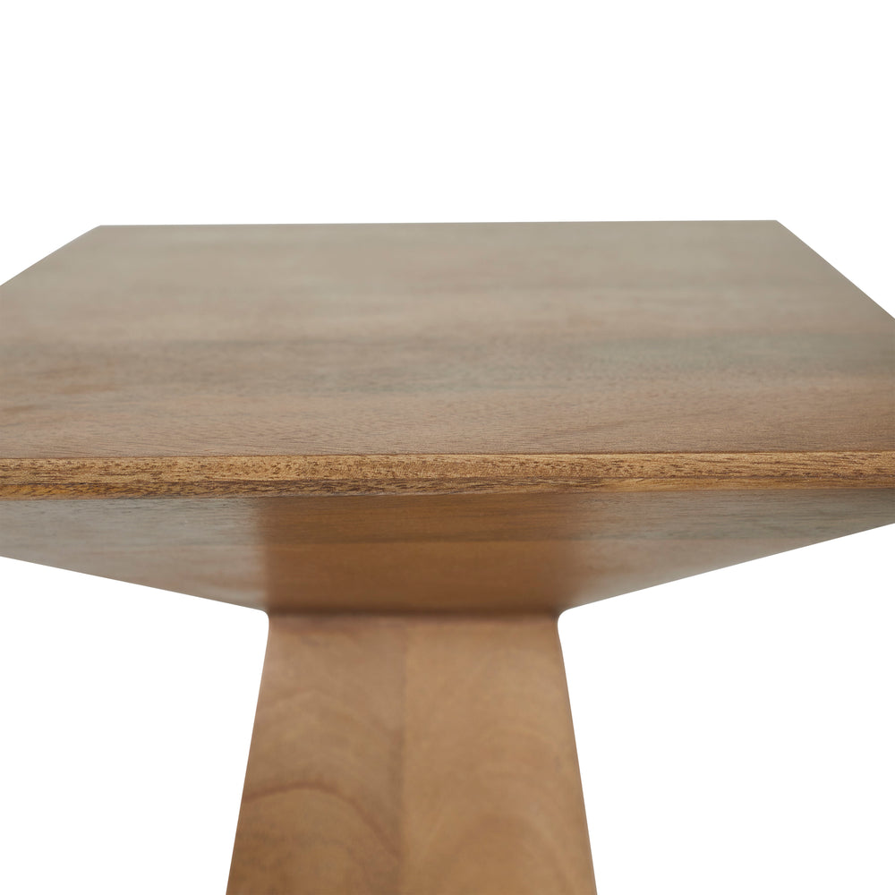Garnett Indoor Mango Wood Side Table, Light Brown - Detail Image - TA510