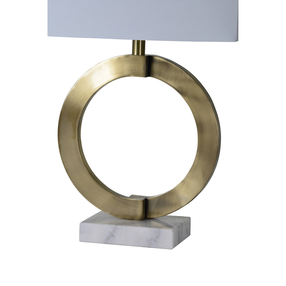 Skylar 27" Length Table Lamp, Antique Brass - Detail Image - LPT931
