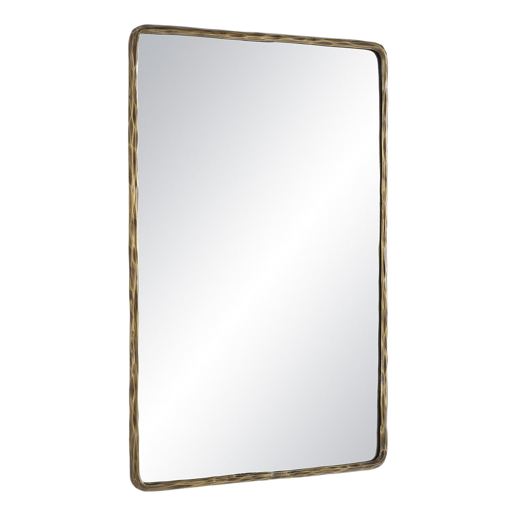 Ivory 36" Tall Rectangle Wall Mirror, Yellow - Angle Image - MT2675