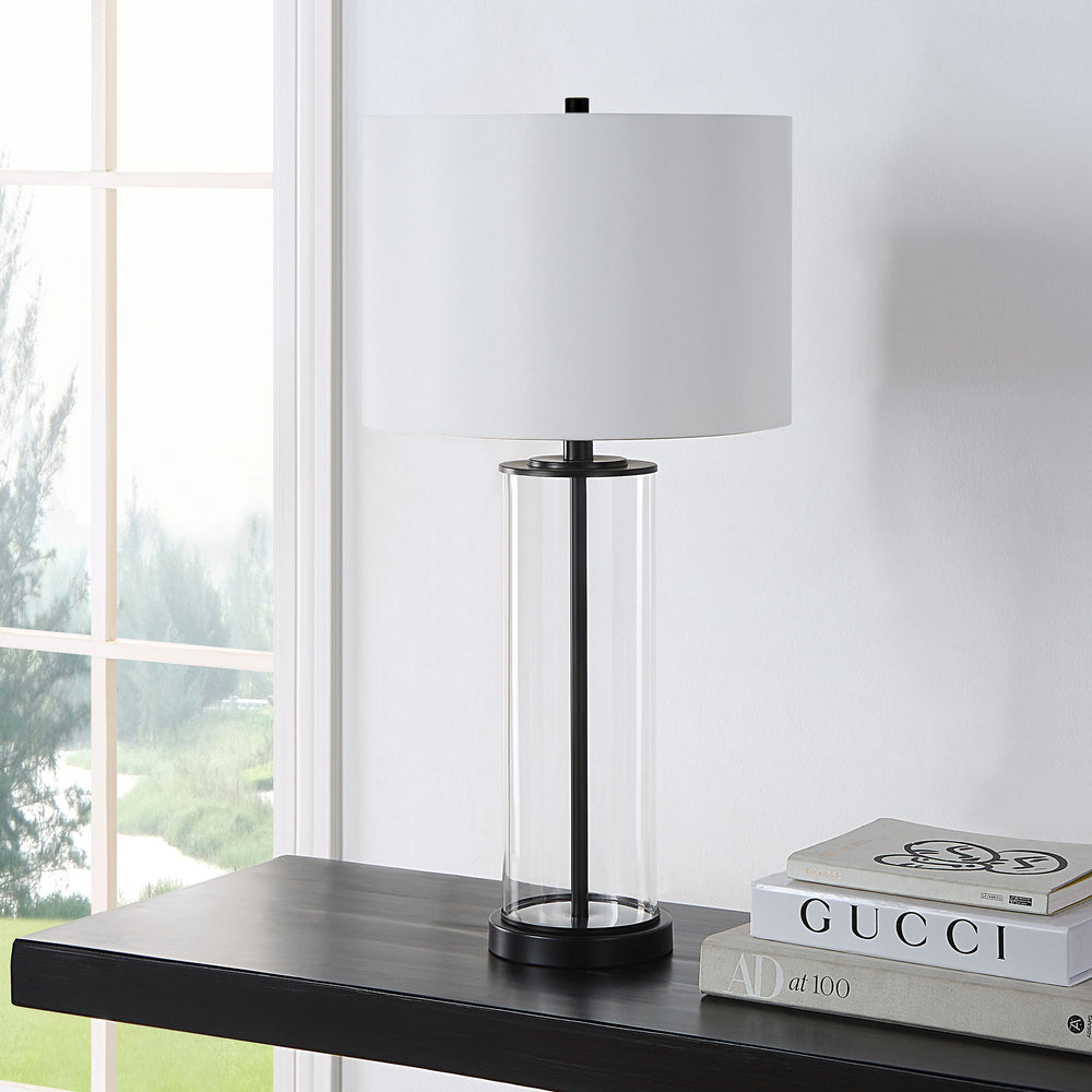 Desdemona 28" Length Table Lamp- Set of two, Clear and Matte black - Lifestyle Image - LPT1235-SET2