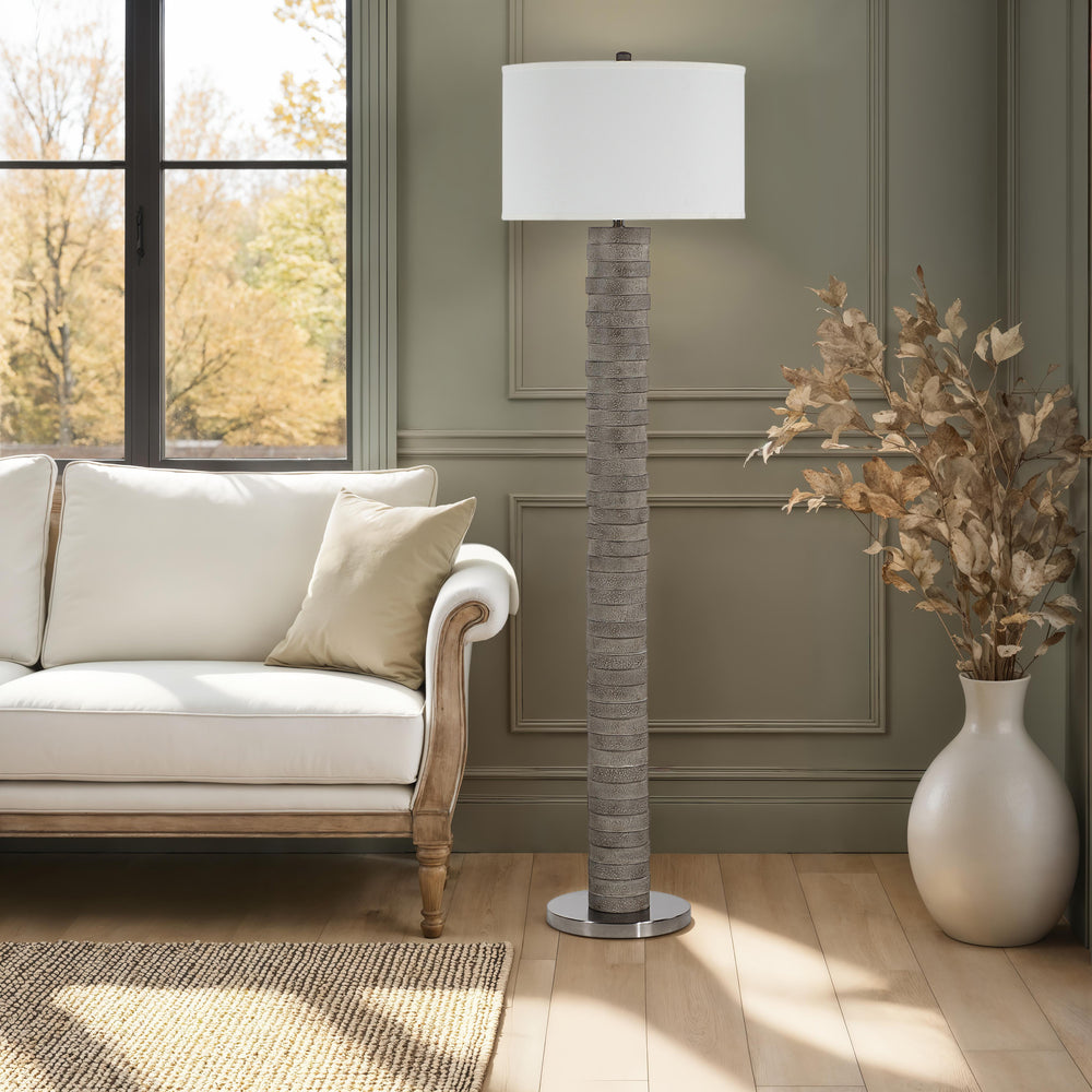 Moringa 72.0" Height Floor Lamps, Warm Charcoal Grey - Lifestyle Image - LPF3189EV