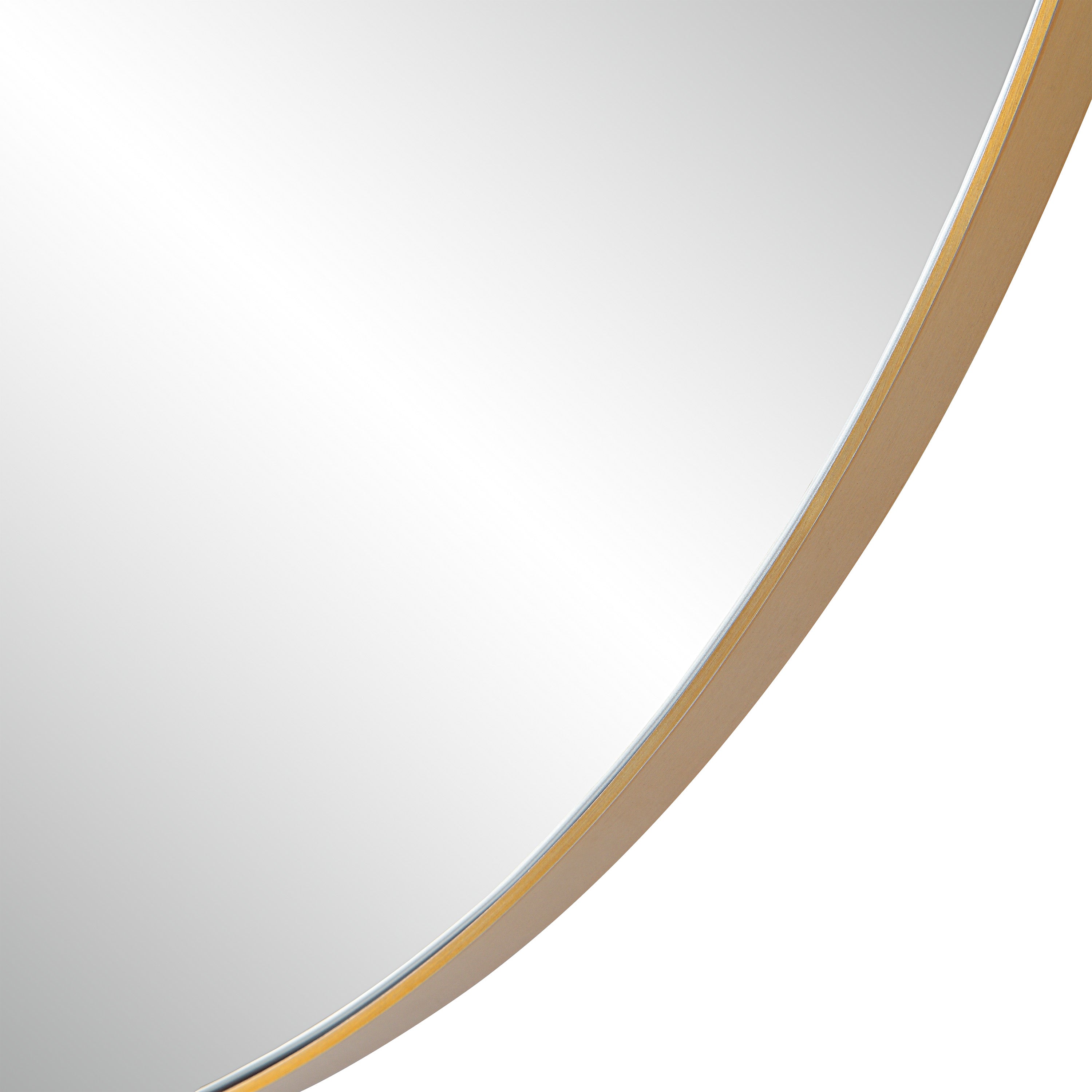 Peony 45" Tall Irregular Round Mirror, Burnished Brass - Detail Image - MT2605