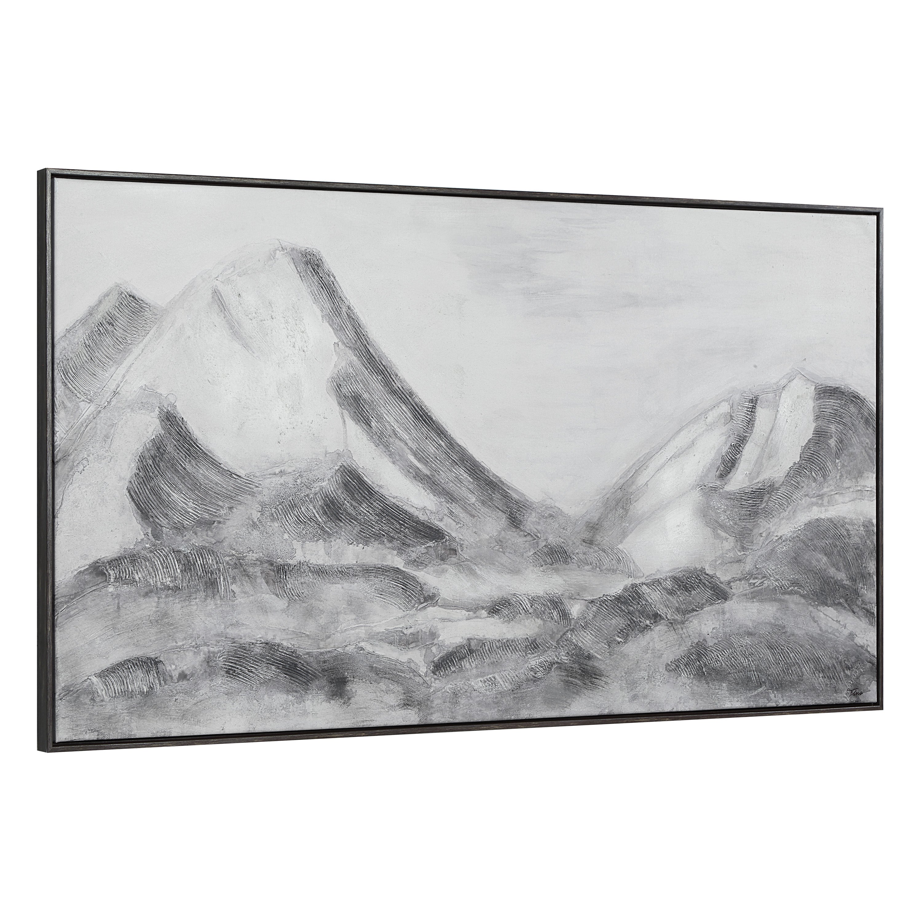 Romi 30" H x 55" W Canvas Art, Grey - Angle Image - OL2203