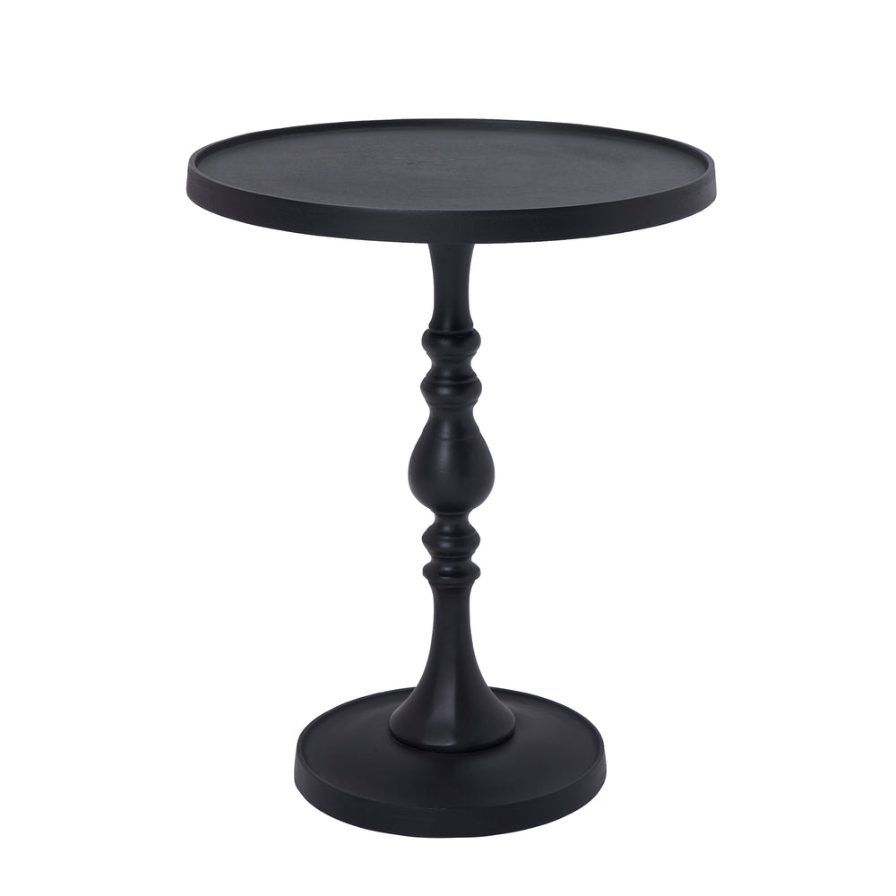 Yates Indoor Cast Aluminum Side Table, Matte Black - Main Image - TA490