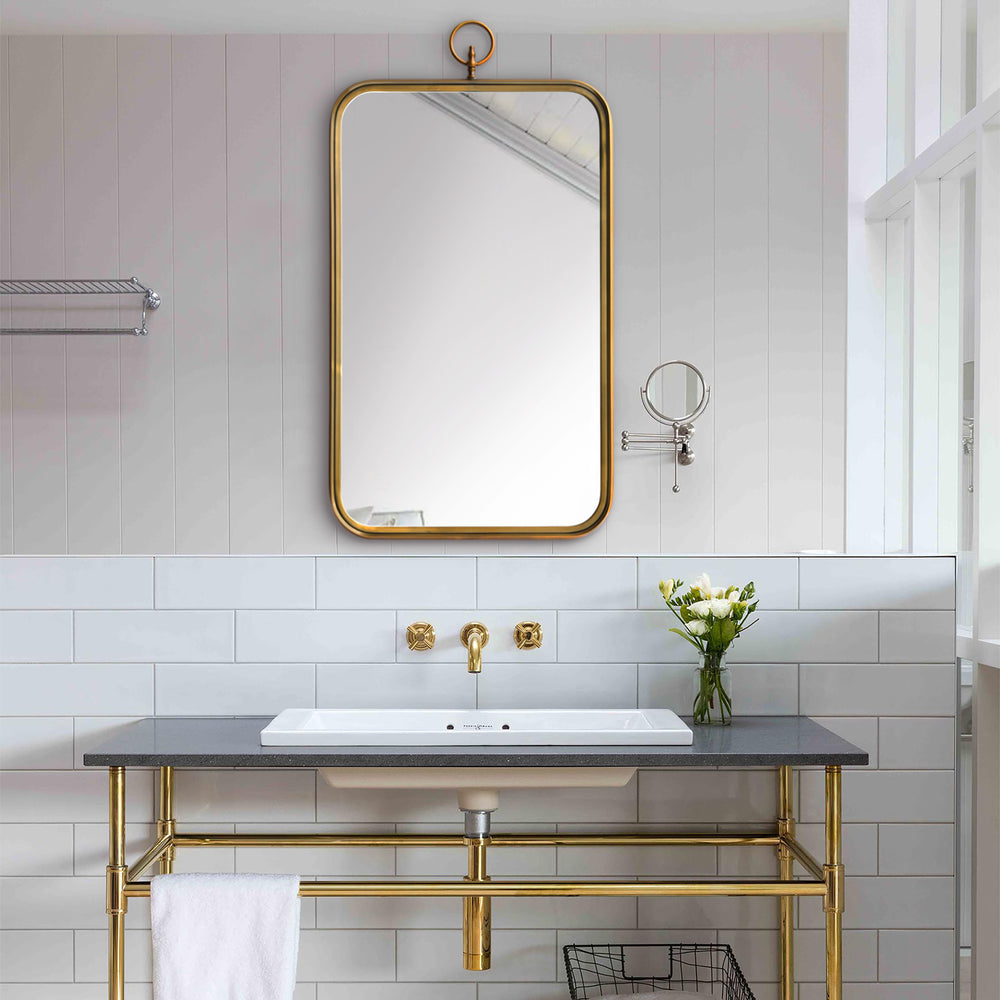 Coburg 39.5" Tall Rectangle Wall Mirror, Yellow - Lifestyle Image - MT1508