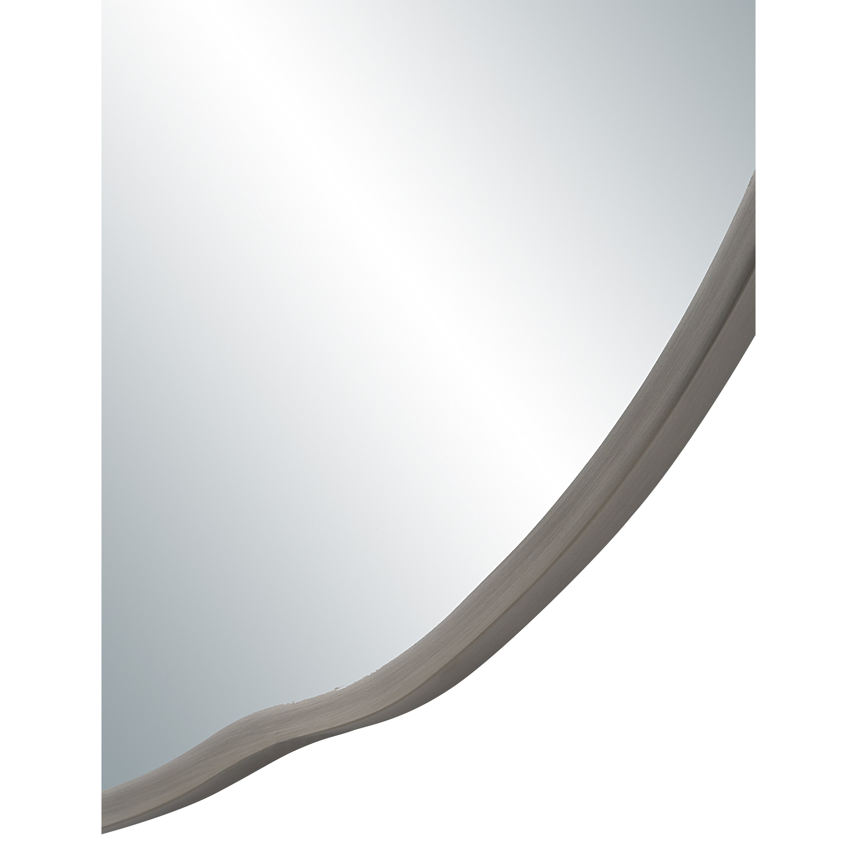 Cerro 30" H x 30" W Wall Mirror, Silver - Detail Image - MT2735