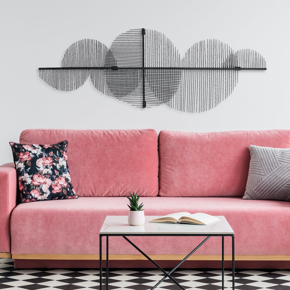 Byers 51.5" Wide Wall Art, Black Powder - Lifestyle Image - W6675