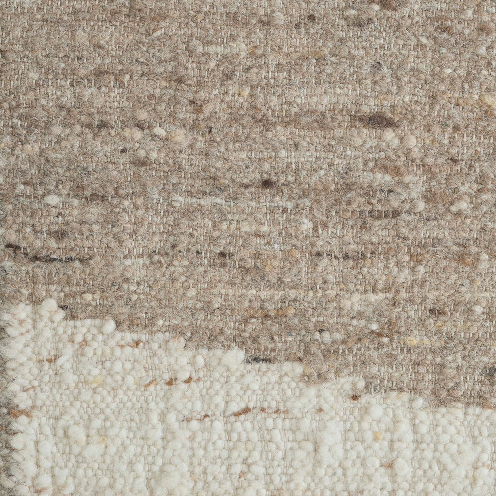 Grace 7'10" x 10'2"" ft Handwoven Indoor Rug, Ivory/ Stone - Detail Image - RGRA-21161-810
