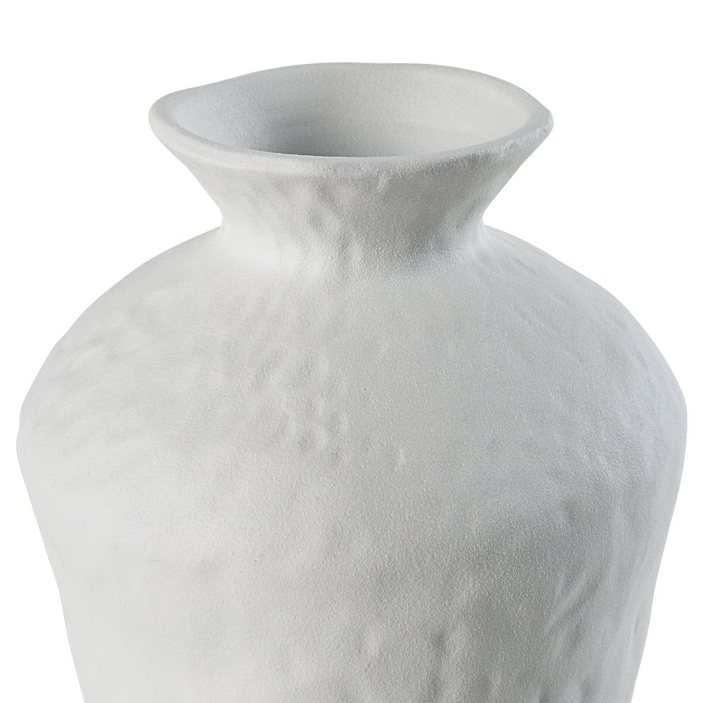 Melton Indoor Porcelain Ceramic Vase, Matte Off-White - Detail Image - VAS261