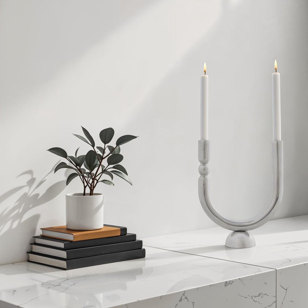 Darnay Candle Holder - White Label Lifestyle Image - CAN192