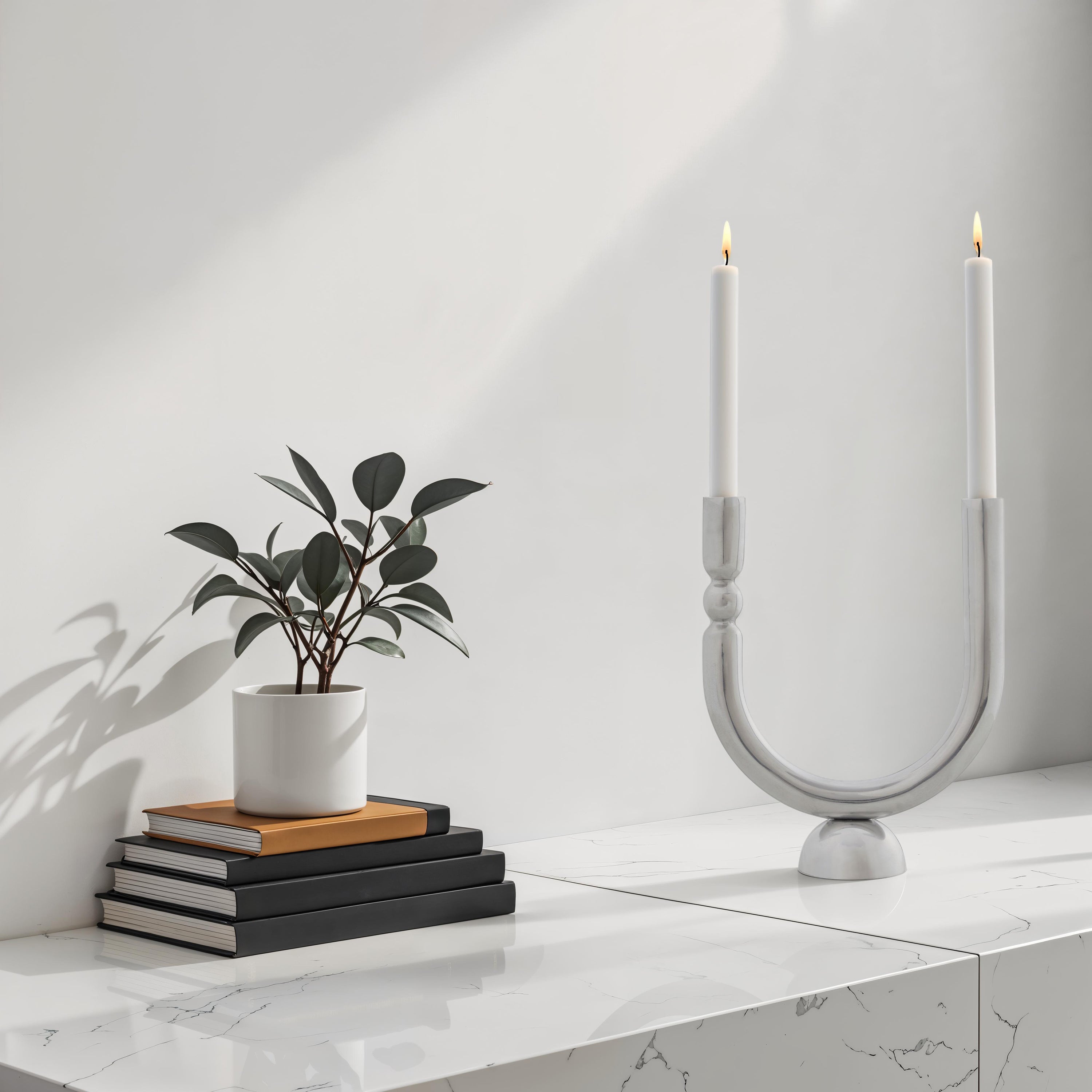 Darnay Candle Holder - White Label Lifestyle Image - CAN192