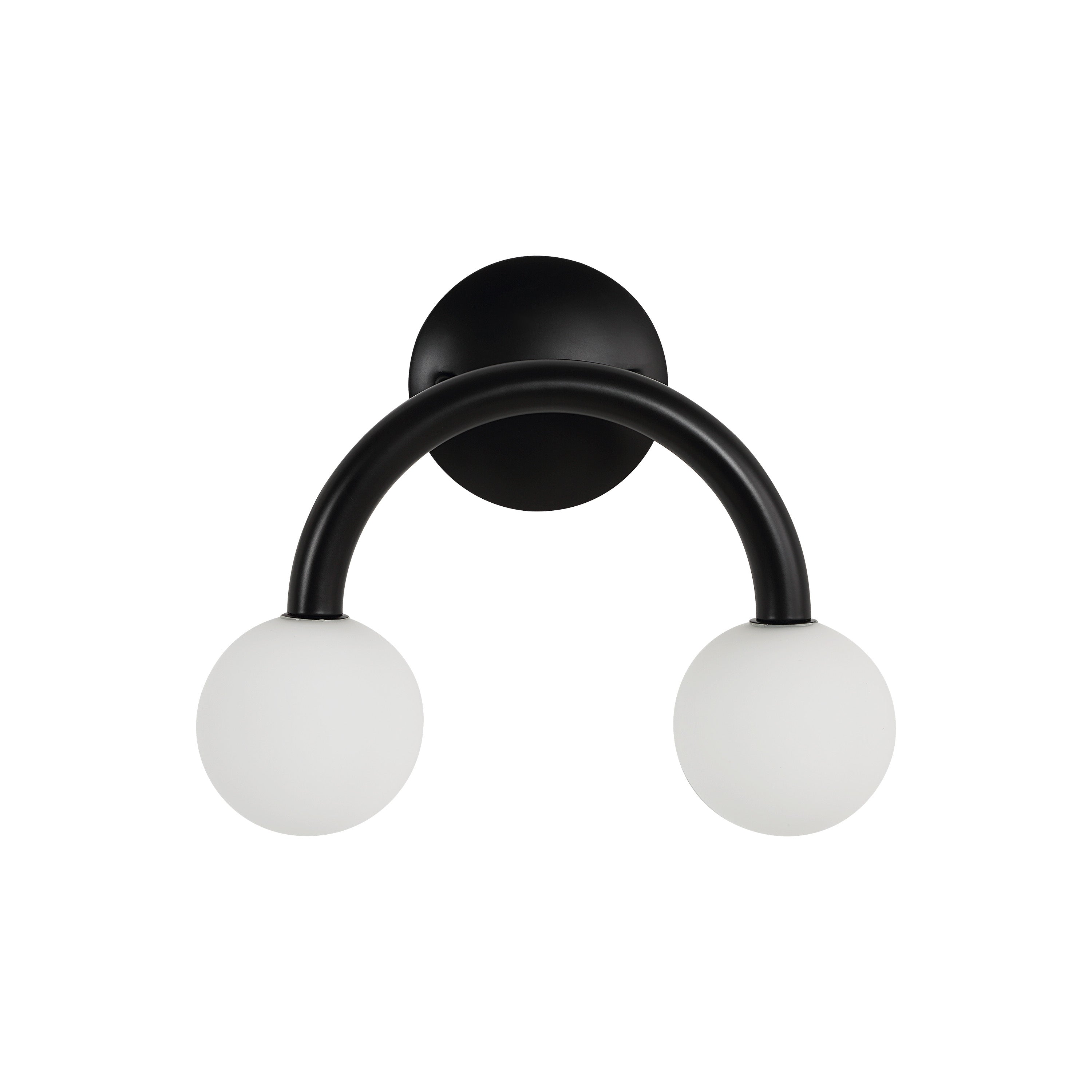 Santo 10.5" Height Wall Sconces, Matte Black - Main Image - WS171