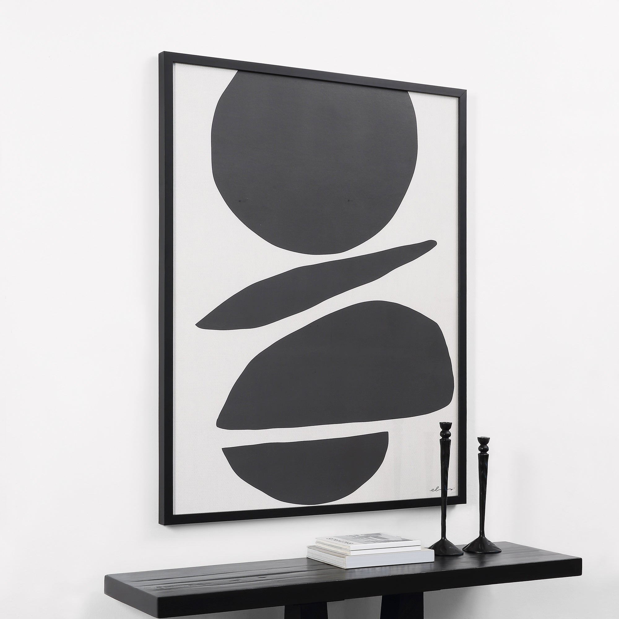Cercola 45" Wide Wall Art, Black - Lifestyle Image - PA0036