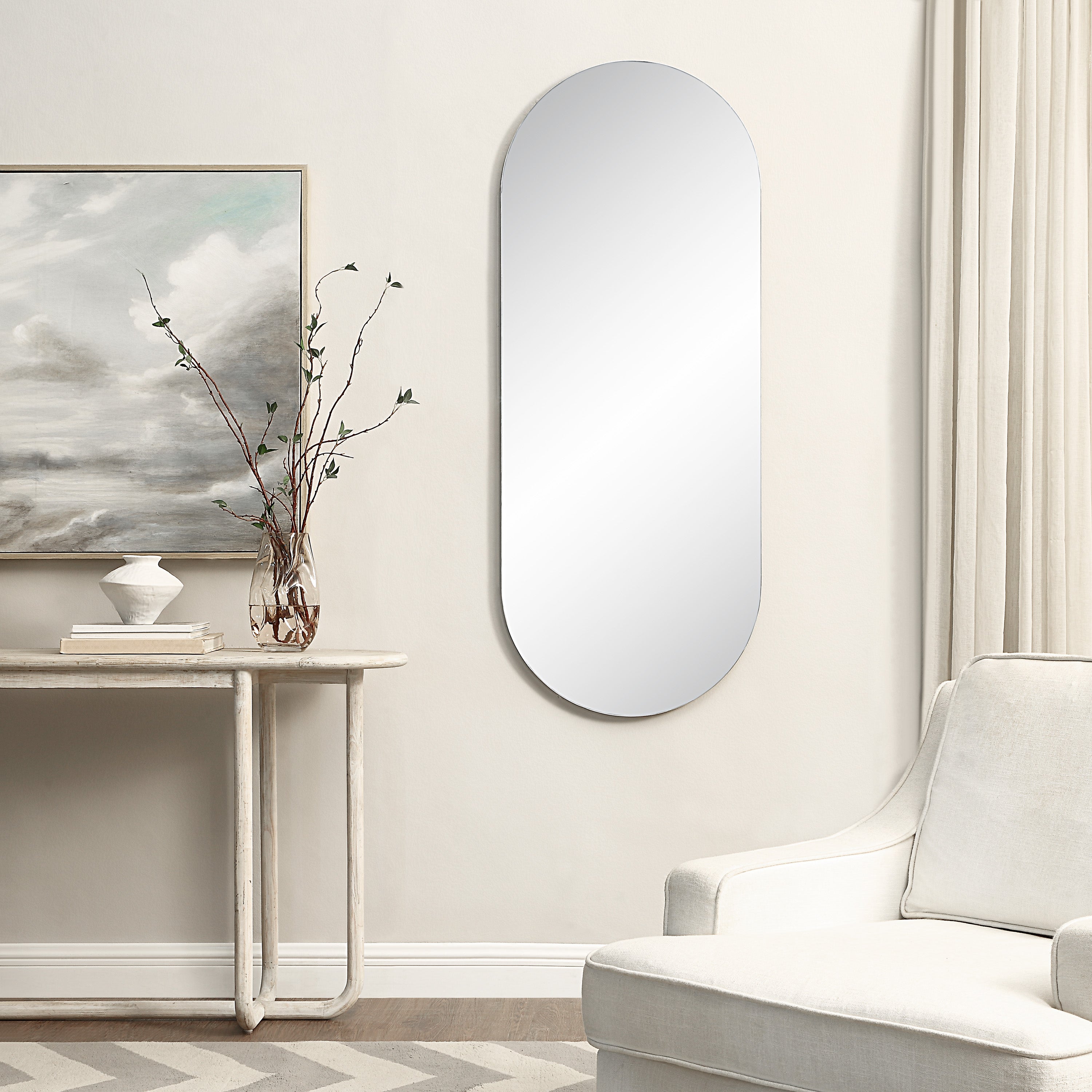 Kastelli 60" H x 24" W Wall Mirror, Grey - Lifestyle Image - MT2696