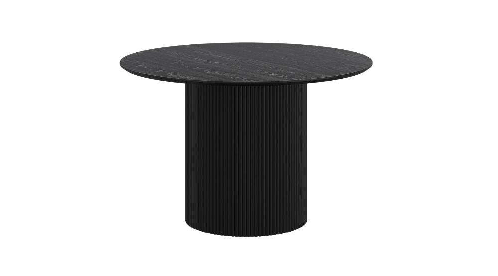 Tovas and Caprese 5pc Dining Set - Black Table and Black Chairs