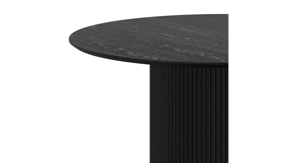 Tovas and Caprese 5pc Dining Set - Black Table and Black Chairs