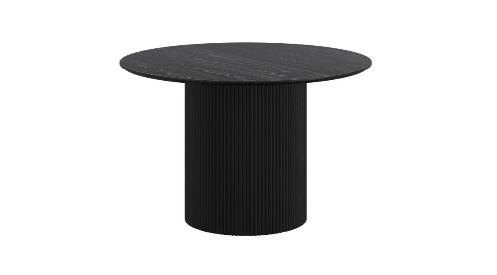 Tovas and Caprese 5pc Dining Set - Black Table and Black Chairs