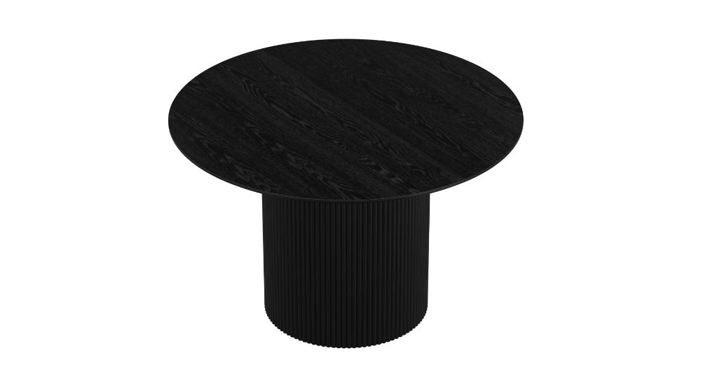 Tovas and Caprese 5pc Dining Set - Black Table and Black Chairs