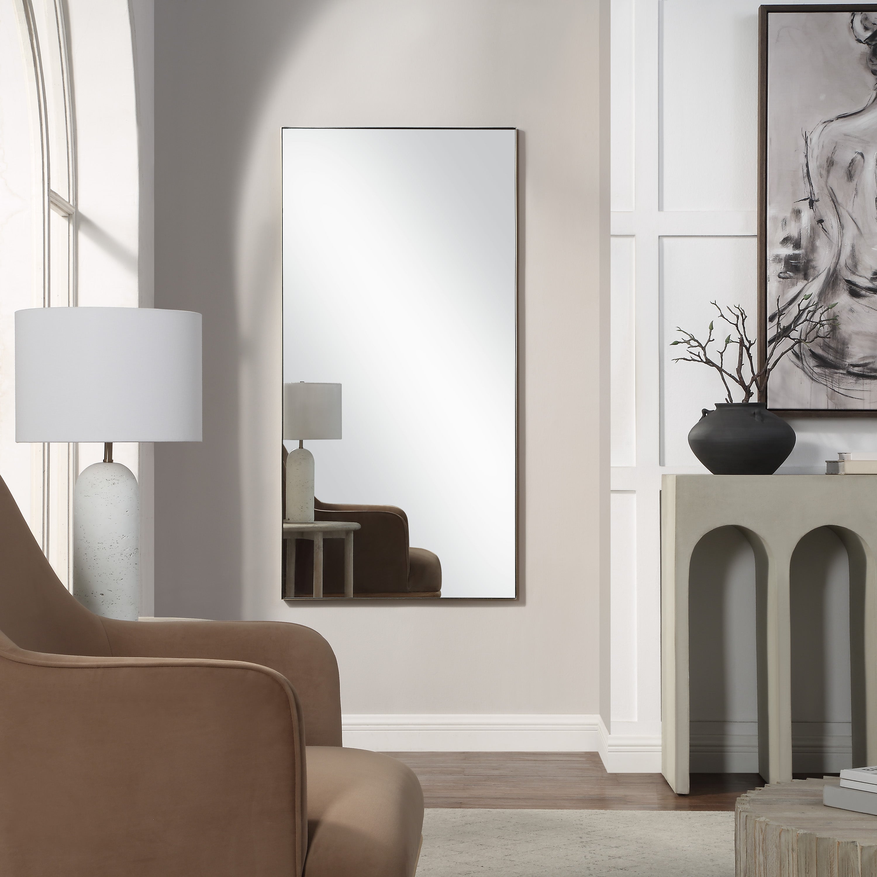 Orrin 60" H x 30" W Wall Mirror, Yellow - Lifestyle Image - MT2689