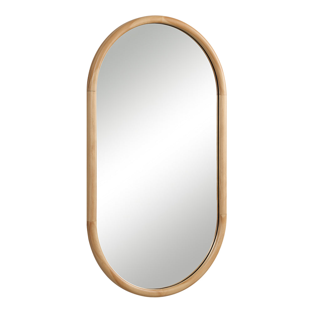 Puno 36" H x 20" W Wall Mirror, Brown - Angle Image - MT2716