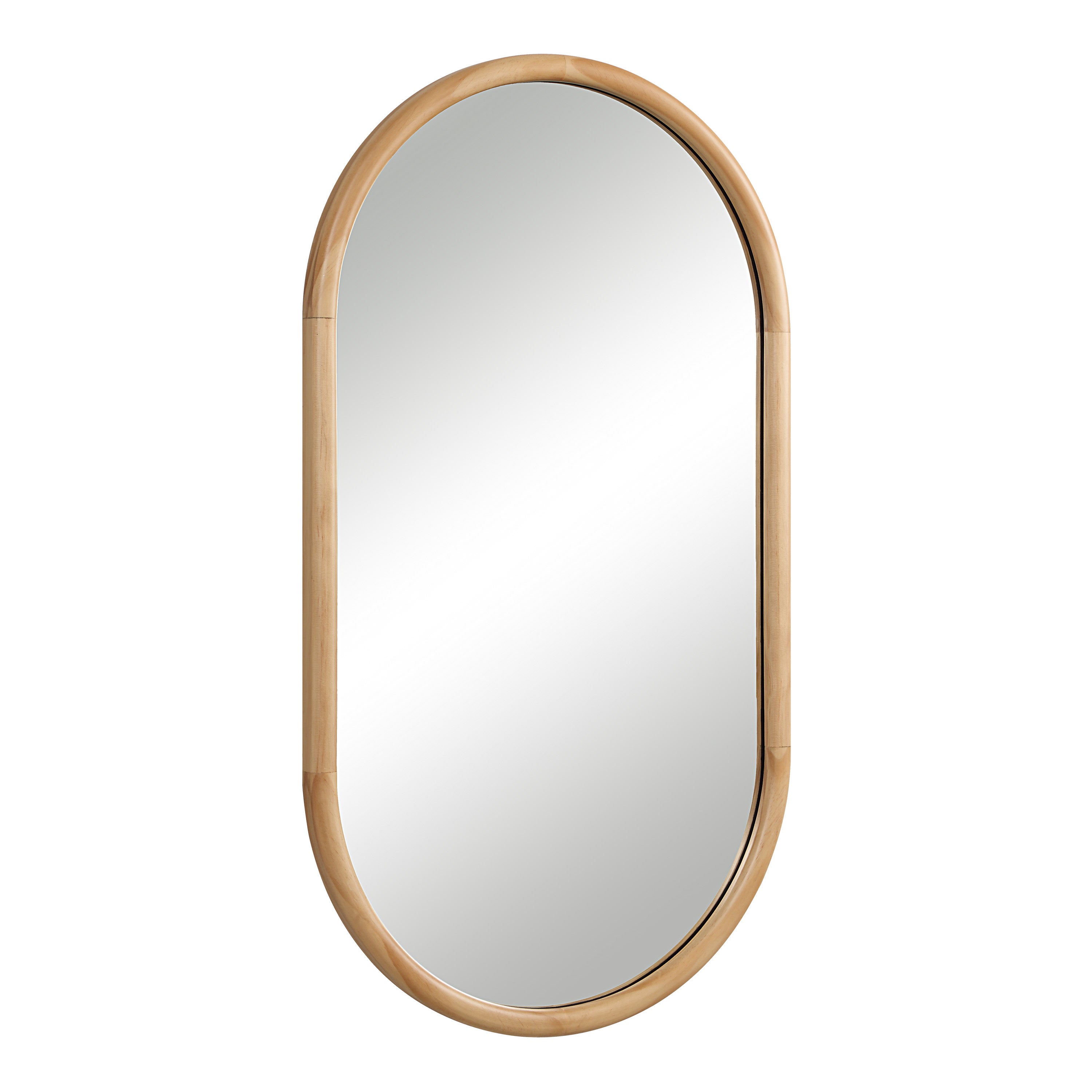 Puno 36" H x 20" W Wall Mirror, Brown - Angle Image - MT2716