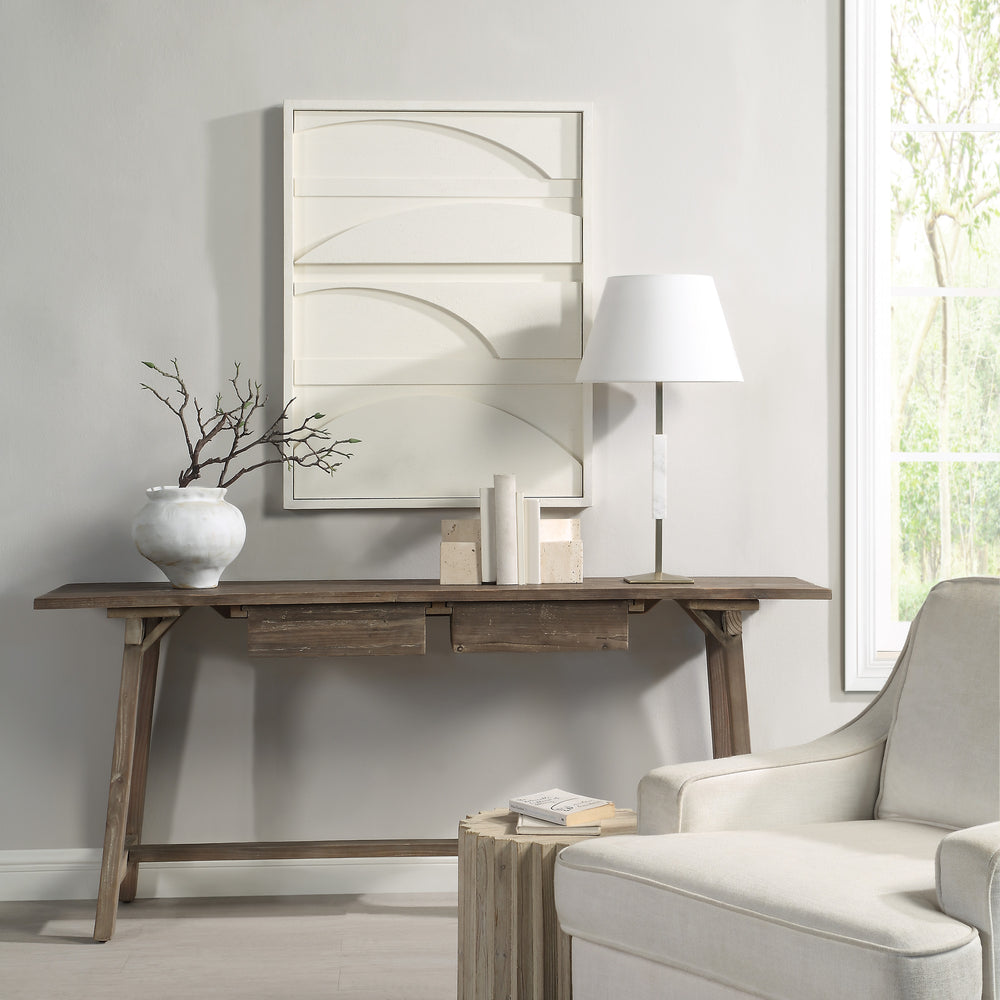 Cadieux 30" Wide Wall Decor, Matte White - Lifestyle Image - W6749