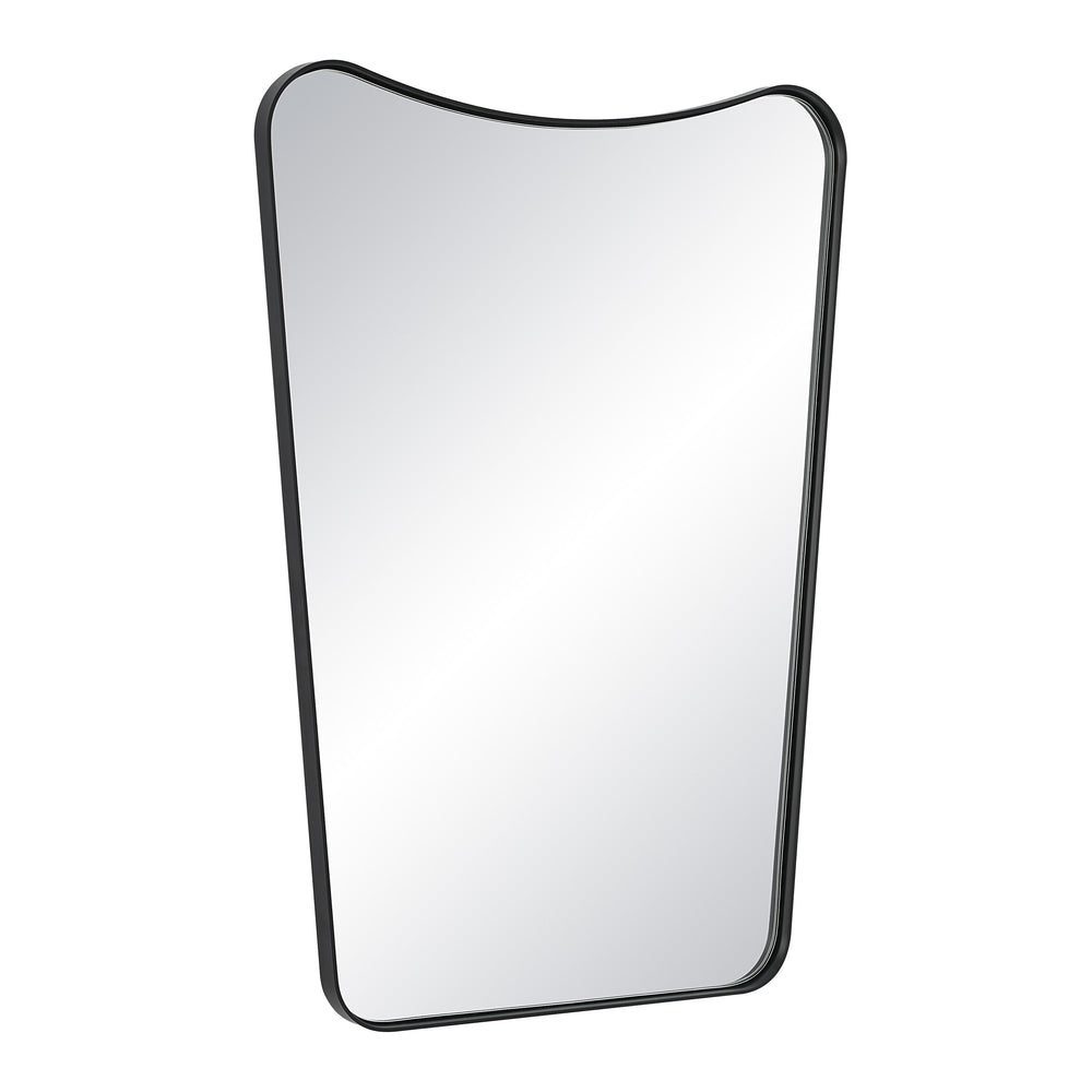 Kateri 28" Tall Irregular Wall Mirror, Black - Angle Image - MT2676