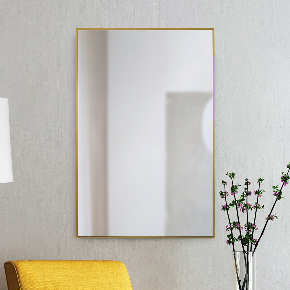 Raydon 35.5" Tall Rectangle Wall Mirror, Yellow - Lifestyle Image - MT2452