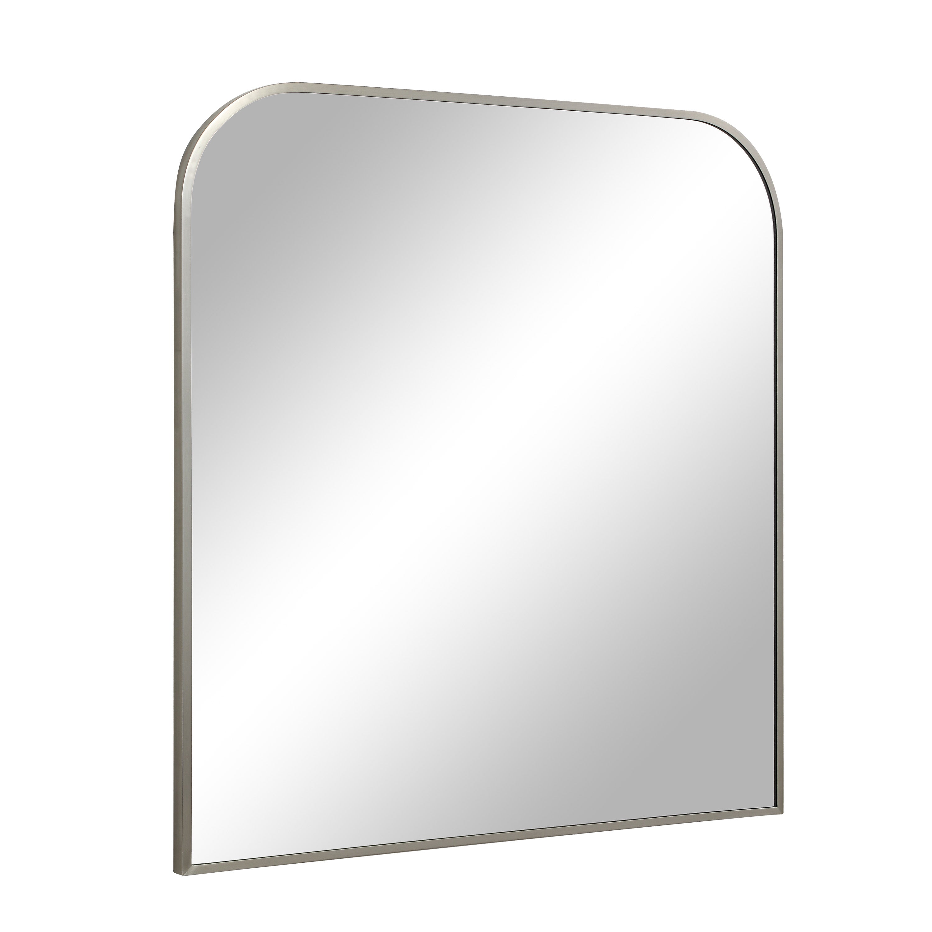 Salma 40" H x 38" W Wall Mirror, Grey - Angle Image - MT2720