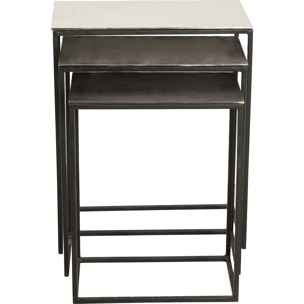 Manisa Indoor Aluminum Table, Black - Angle Image - TA298