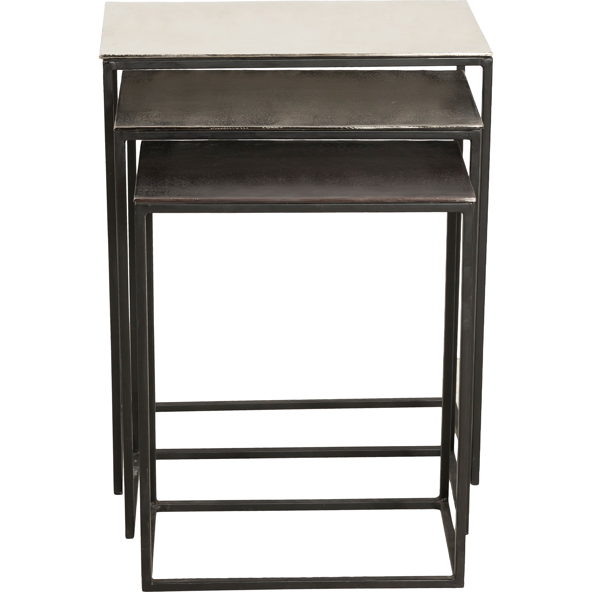 Manisa Indoor Aluminum Table, Black - Angle Image - TA298