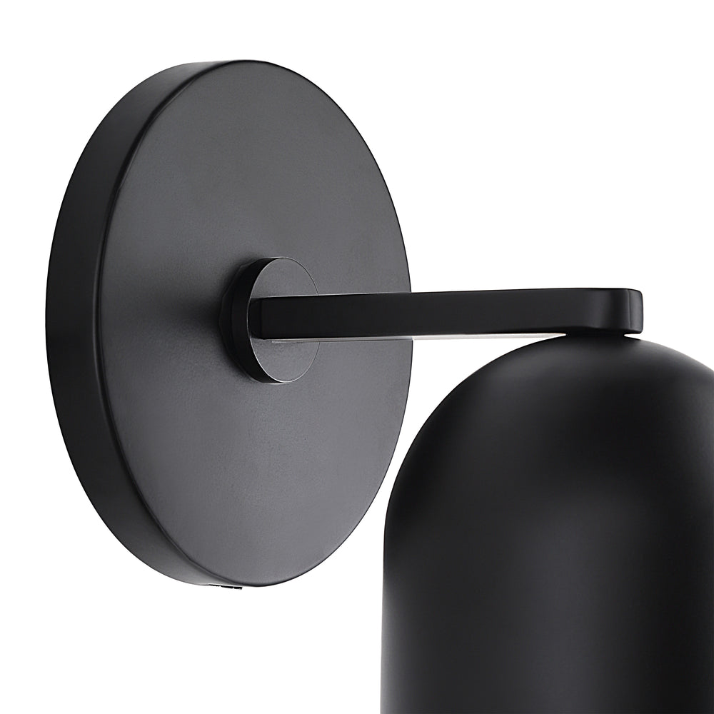 Valonia 8.25" Length Wall Sconce, BLACK - Detail Image - WS153