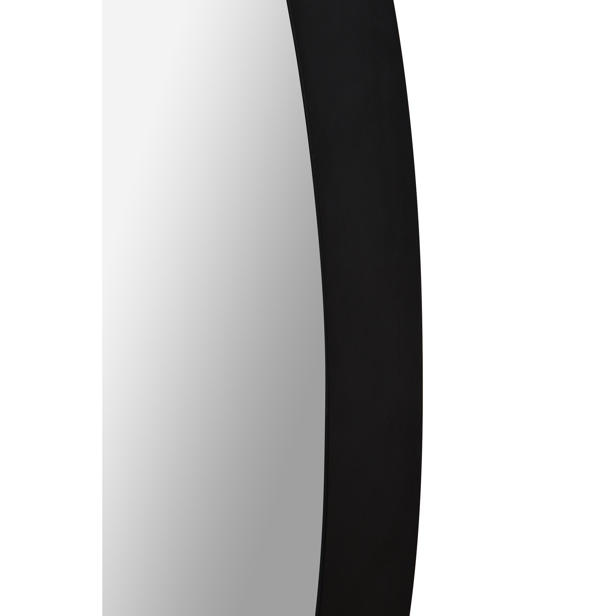 Parbuckle 42" Tall Oval Wall Mirror, Black - Additional Image 2 - MT2365