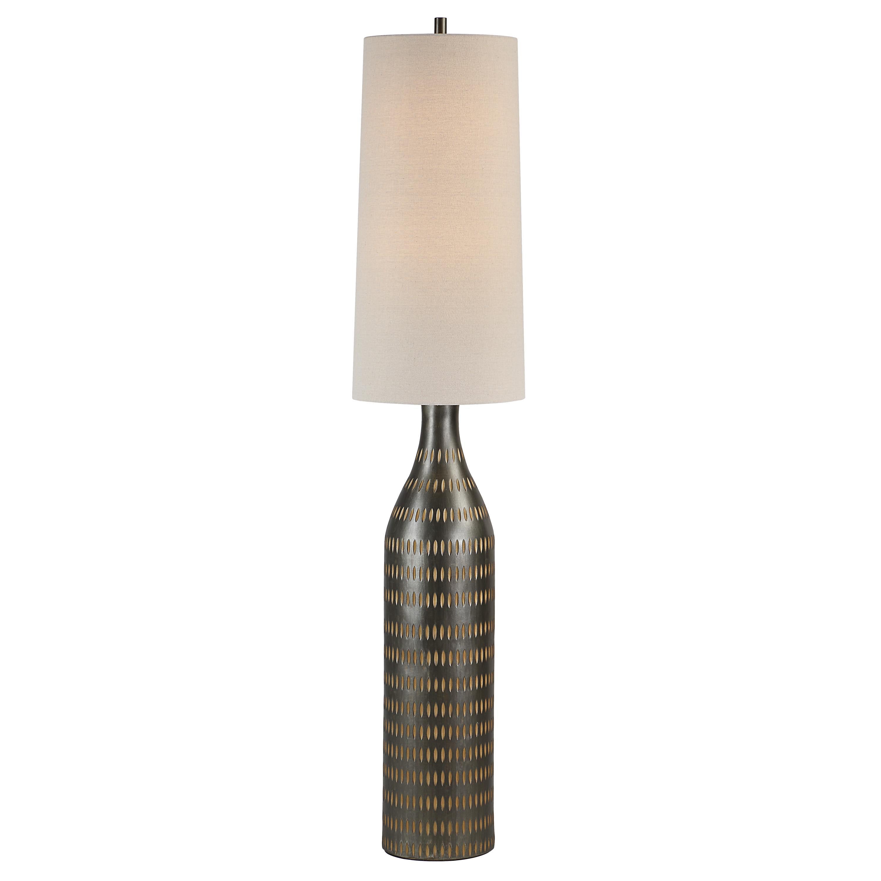 Crake 66.5" Height Floor Lamp, Brown - Angle Image - LPF3163