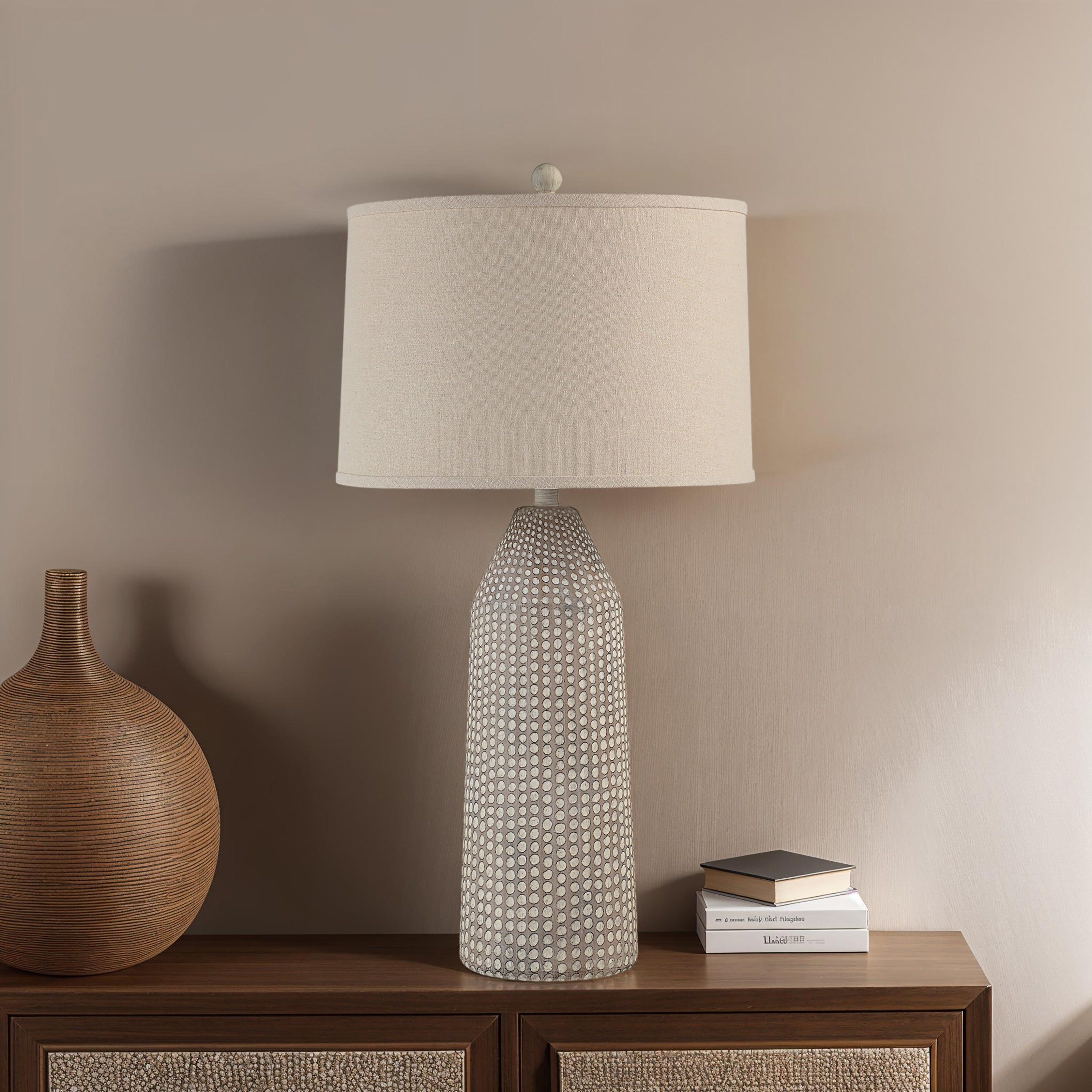 Lechuga 32.5" Height Table Lamp, Cream - Lifestyle Image - LPT1331