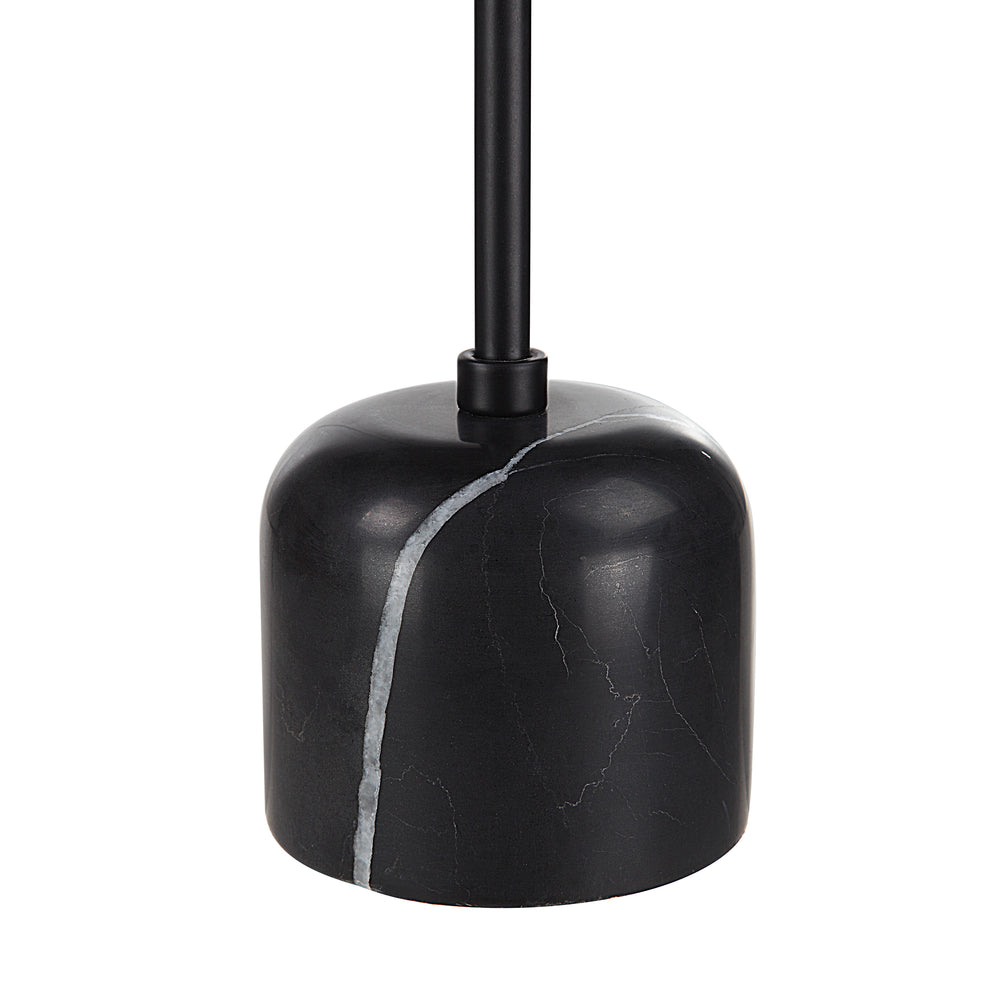 Uma Indoor Iron Set Of 2 Pillar Candle Holder, Matte Black - Additional Image 3 - CAN185