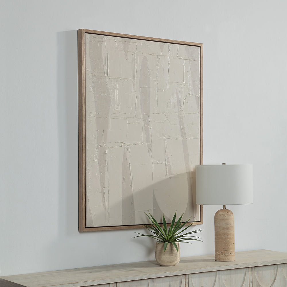 Allegra 36.1" Wide Canvas Art with Wood Frame, Oak - Lifestyle Image - OL2138